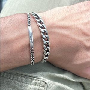 Saint Laurent Gourmette chain bracelet